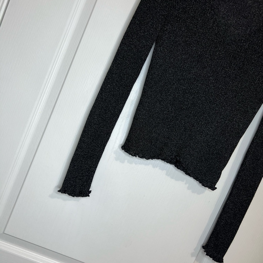 BB Dakota Honey I Shrunk The Metallic V-Neck Cardigan size S - Picture 12 of 16